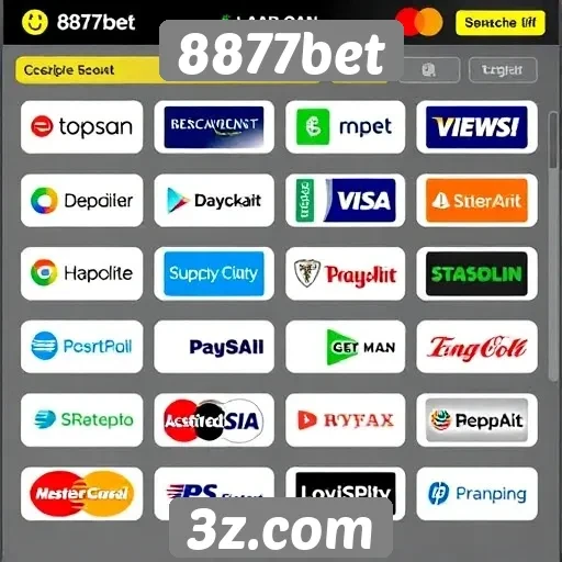Métodos de pagamento disponíveis no 8877bet